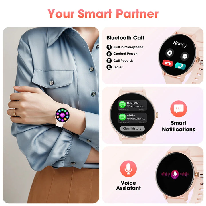 Hwagol 1.39″ Smartwatch – Bluetooth Calls, IP67 Waterproof