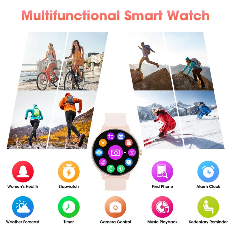 Hwagol 1.39″ Smartwatch – Bluetooth Calls, IP67 Waterproof