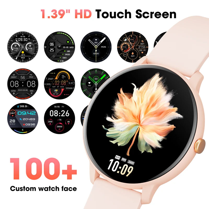 Hwagol 1.39″ Smartwatch – Bluetooth Calls, IP67 Waterproof