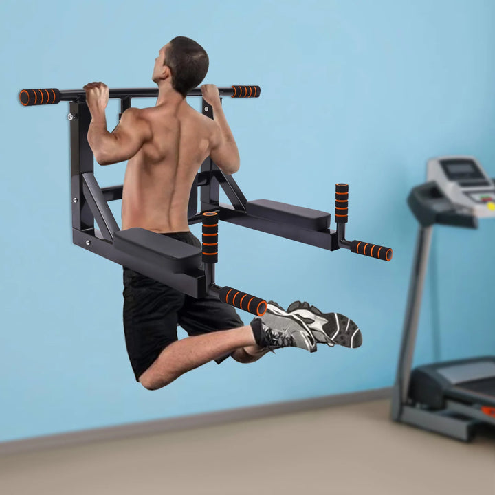 Wall Mounted Pull-Up & Dip Station