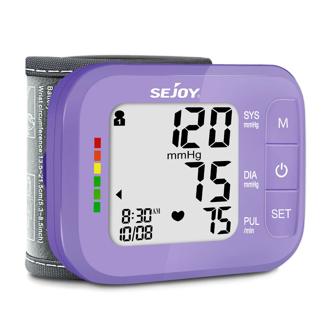 SEJOY Wrist Blood Pressure Monitor with Heartbeat Detection