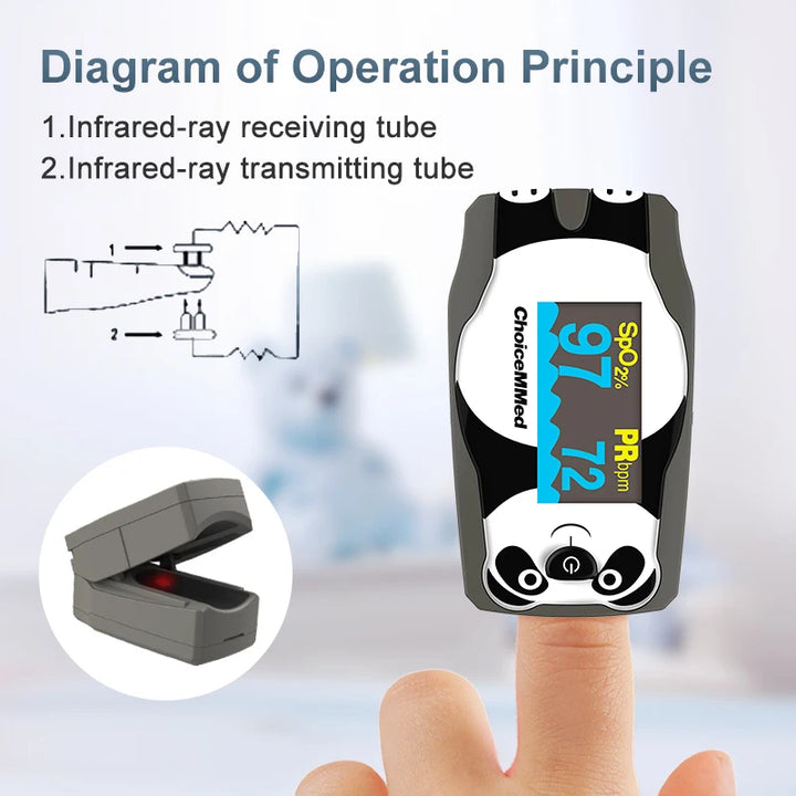 ChoiceMMed Pediatric OLED Finger Pulse Oximeter