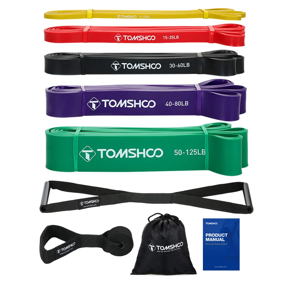 5PCS Pull-Up Assist & Resistance Bands Set