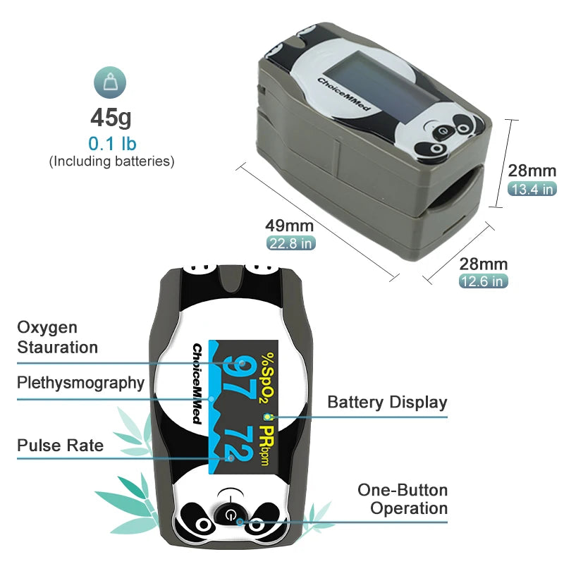 ChoiceMMed Pediatric OLED Finger Pulse Oximeter