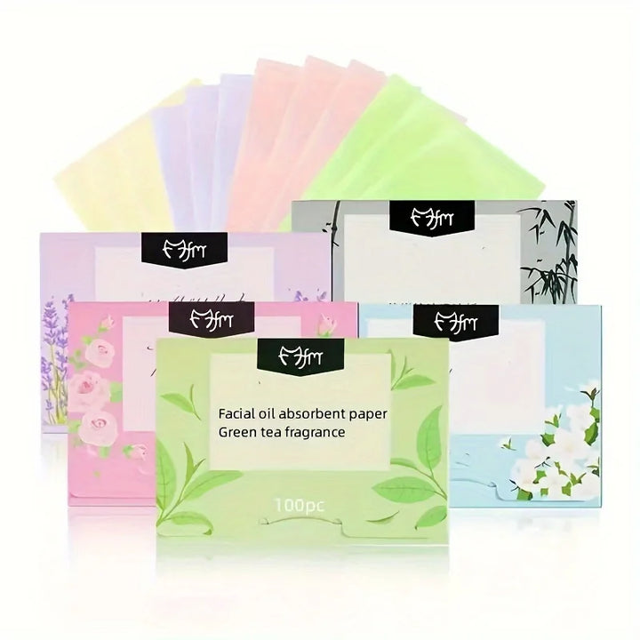 100 Pieces Facial Oil Blotting Paper: