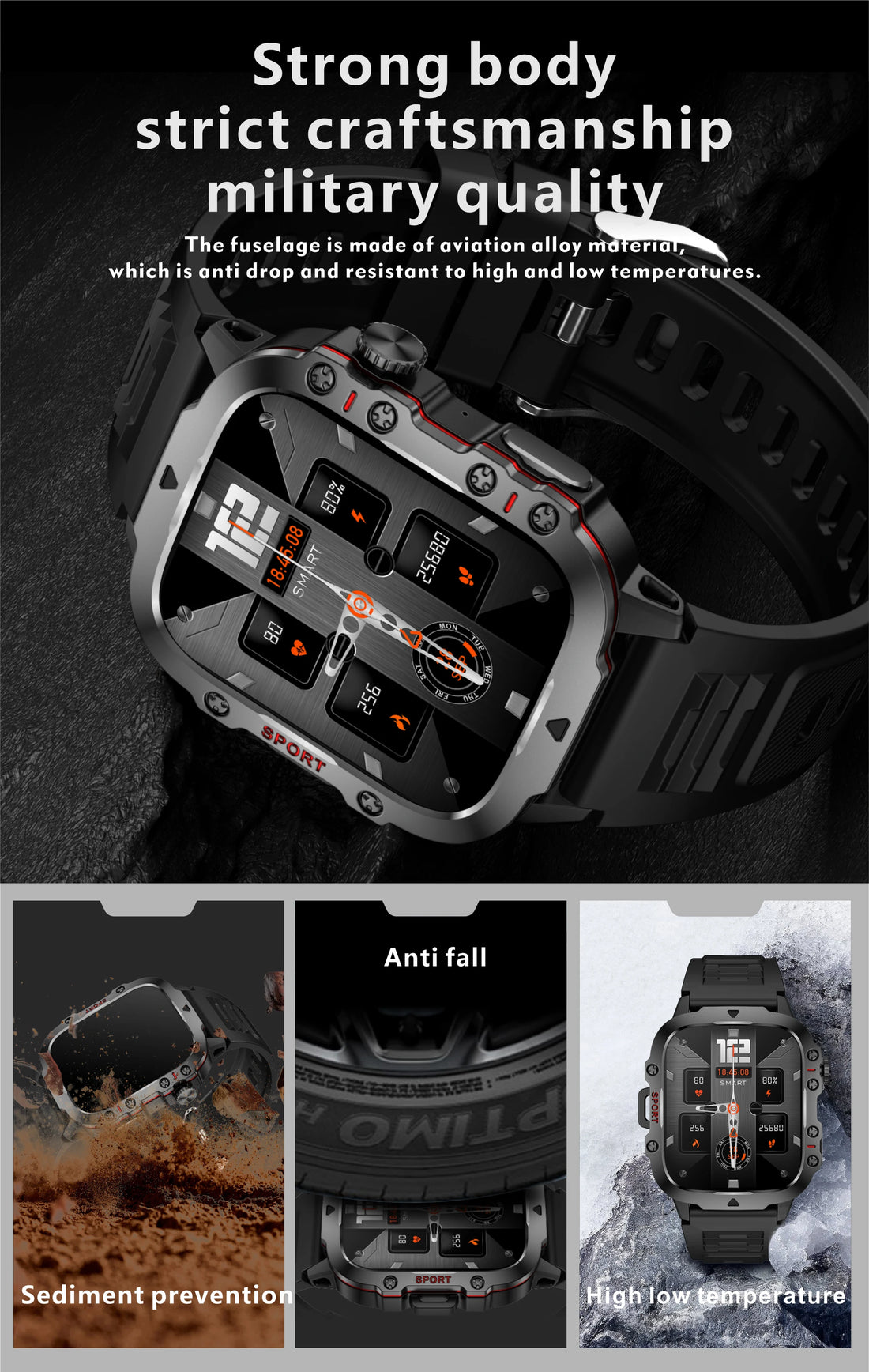Military Smart Watch for Men: