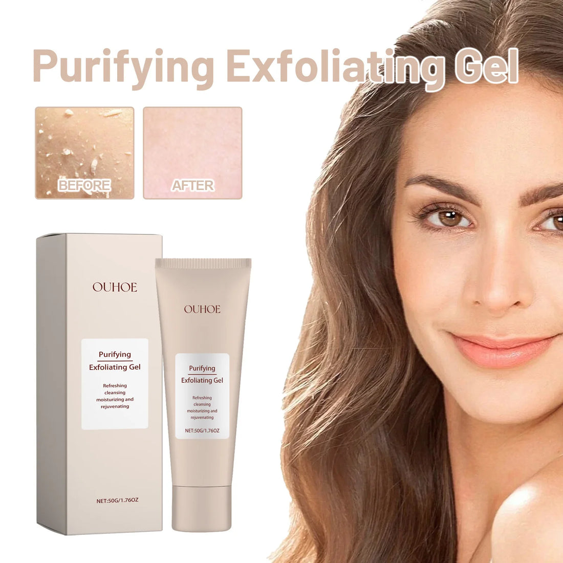 Deep Cleansing Exfoliating Gel – Facial Scrub & Moisturizer 50g