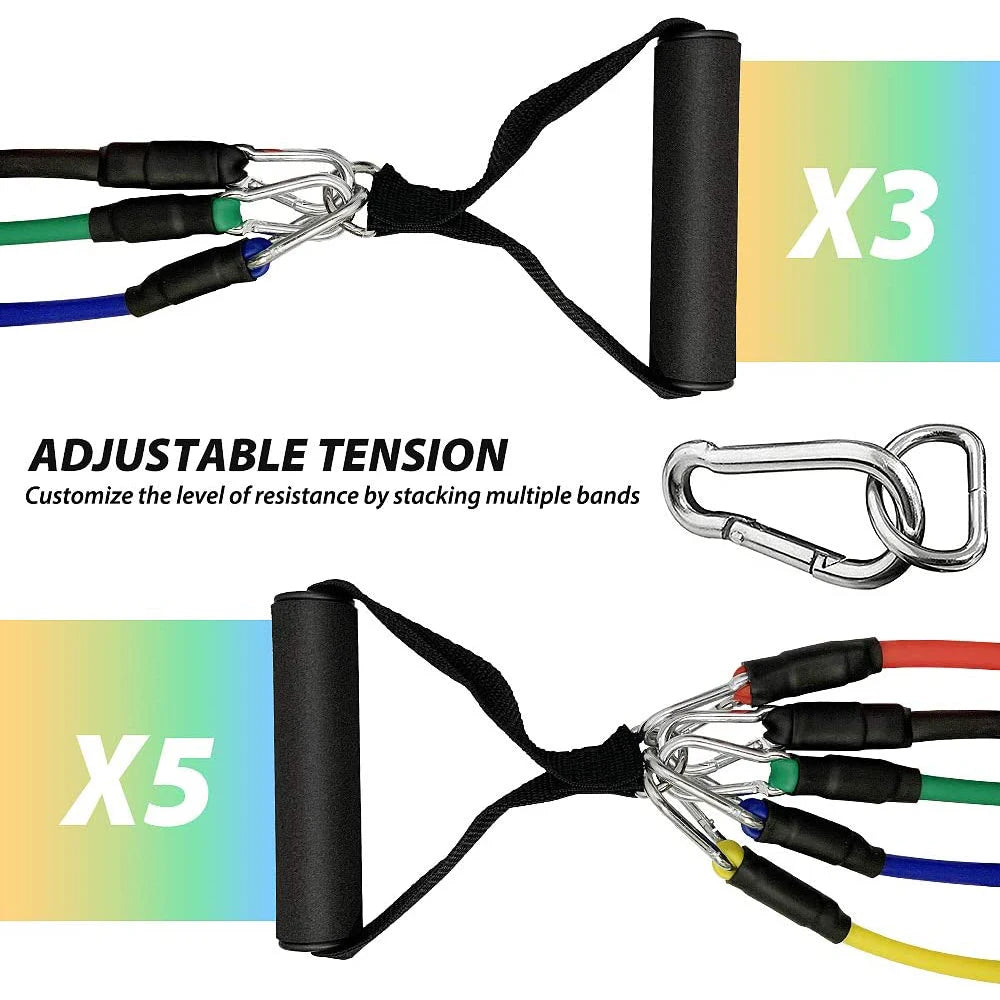 11Pcs Resistance Bands Set – Home Gym Expander