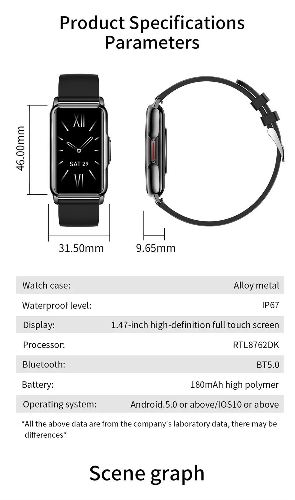 Full-Touch GPS Sports Smartwatch