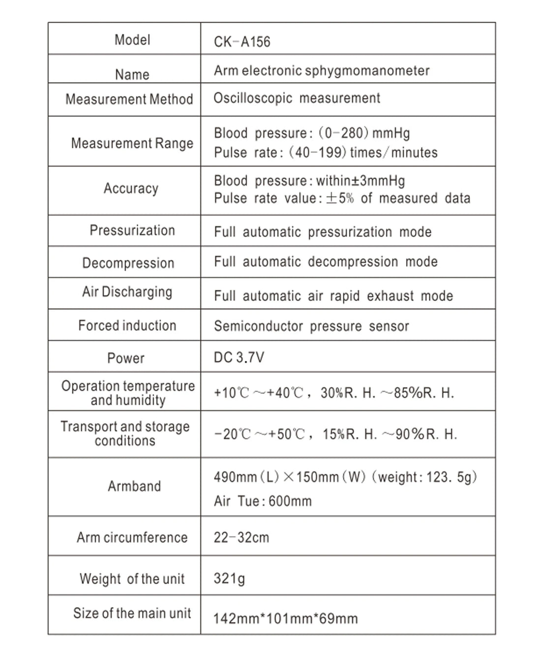 High Accuracy Digital Blood Pressure Monitor