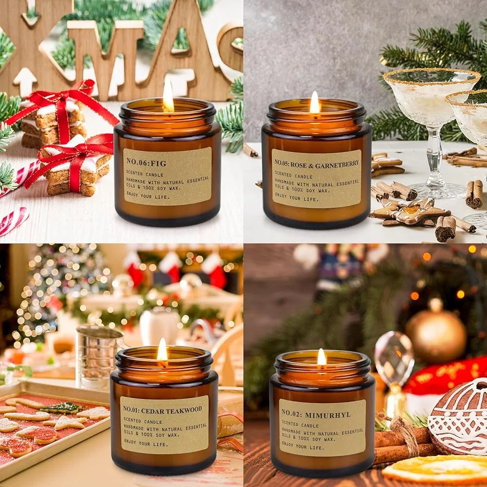 6-Pack Soy Wax Aromatherapy Candle Gift Set