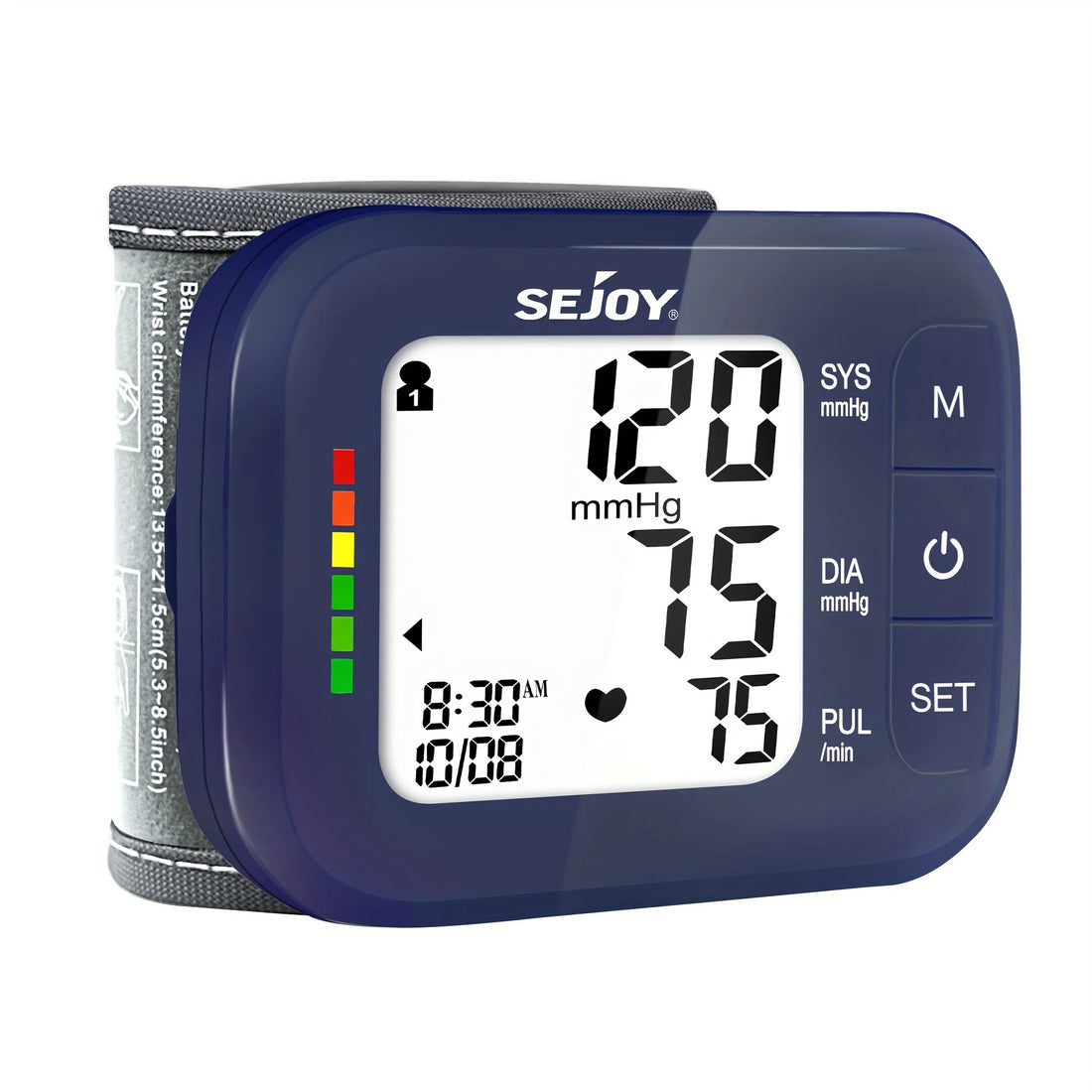 SEJOY Wrist Blood Pressure Monitor with Heartbeat Detection