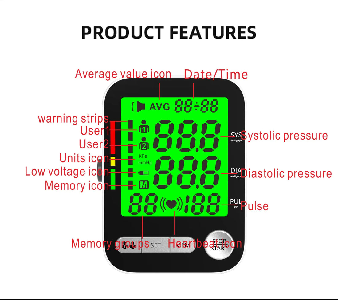 High Accuracy Digital Blood Pressure Monitor