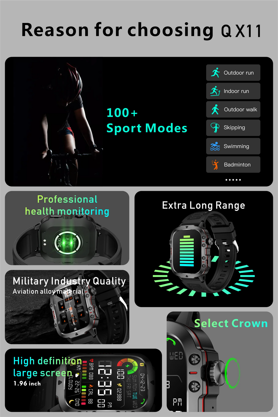 Military Smart Watch for Men:
