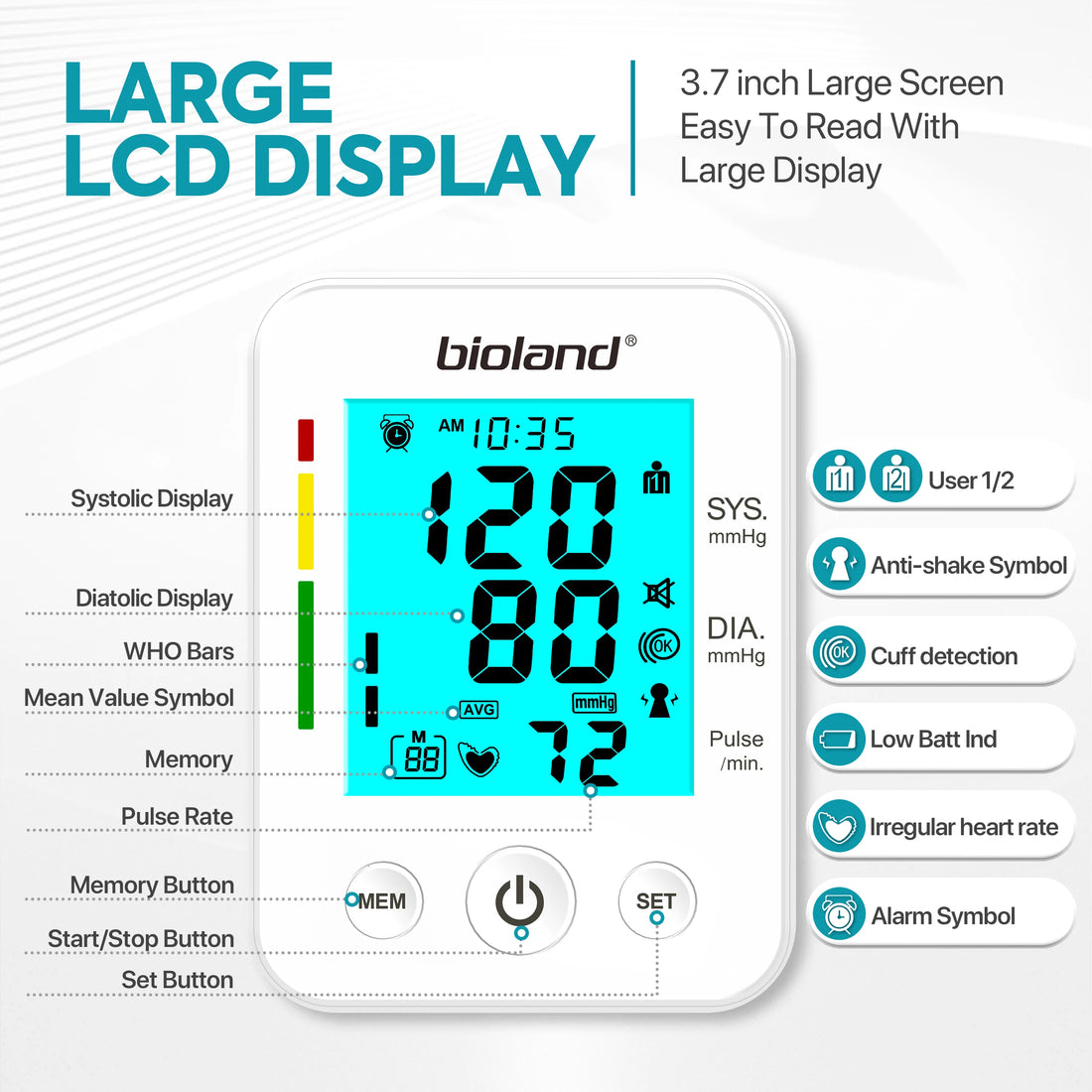 Bioland 2008 Digital Upper Arm Blood Pressure Monitor