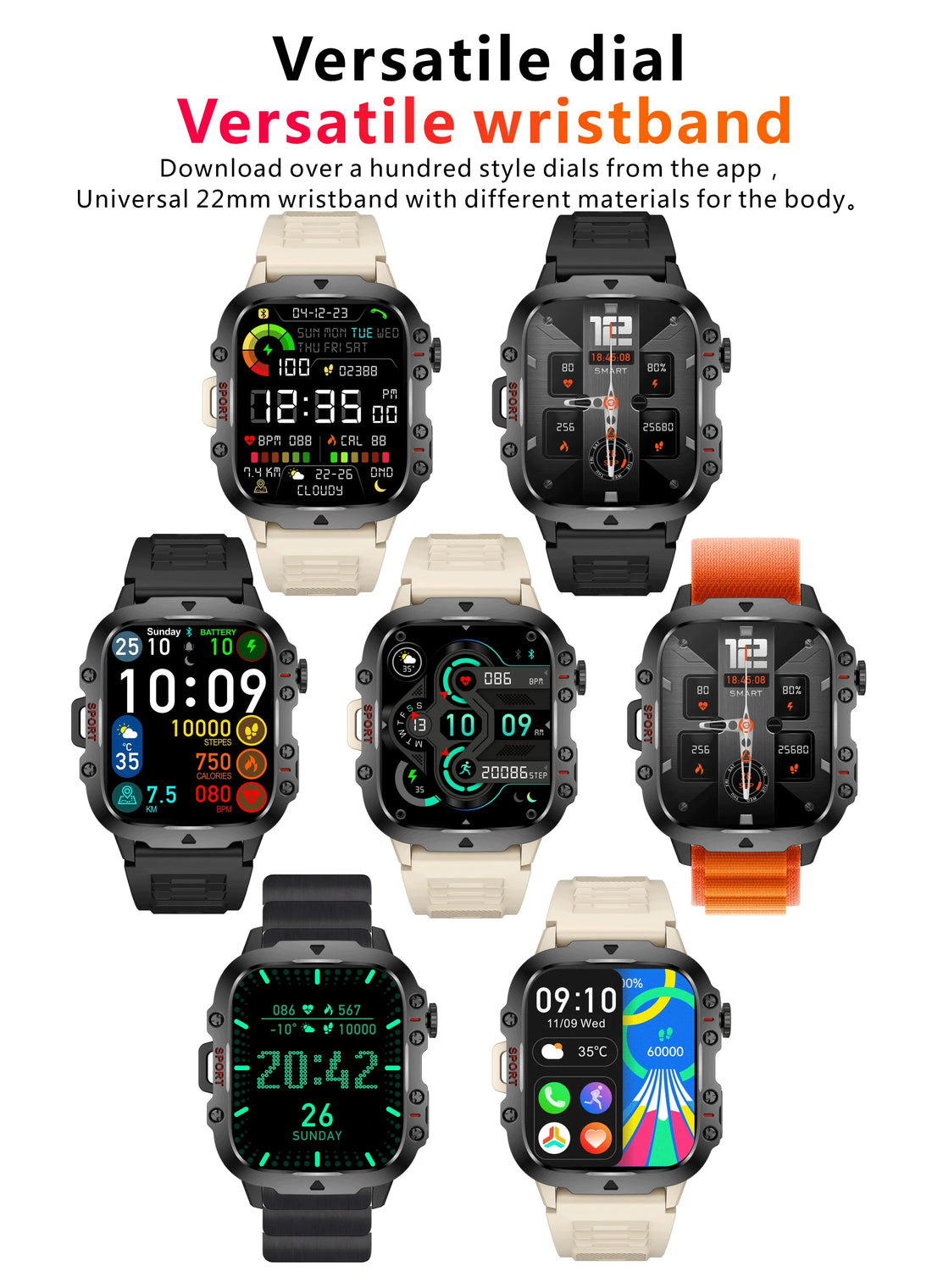 Military Smart Watch for Men: