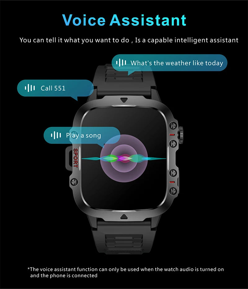 Military Smart Watch for Men: