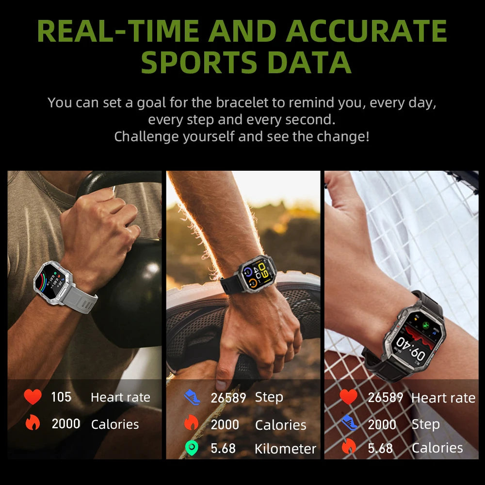 KUMI U3 Pro Smartwatch – 1.83″, 3‑Proof & Call-Enabled