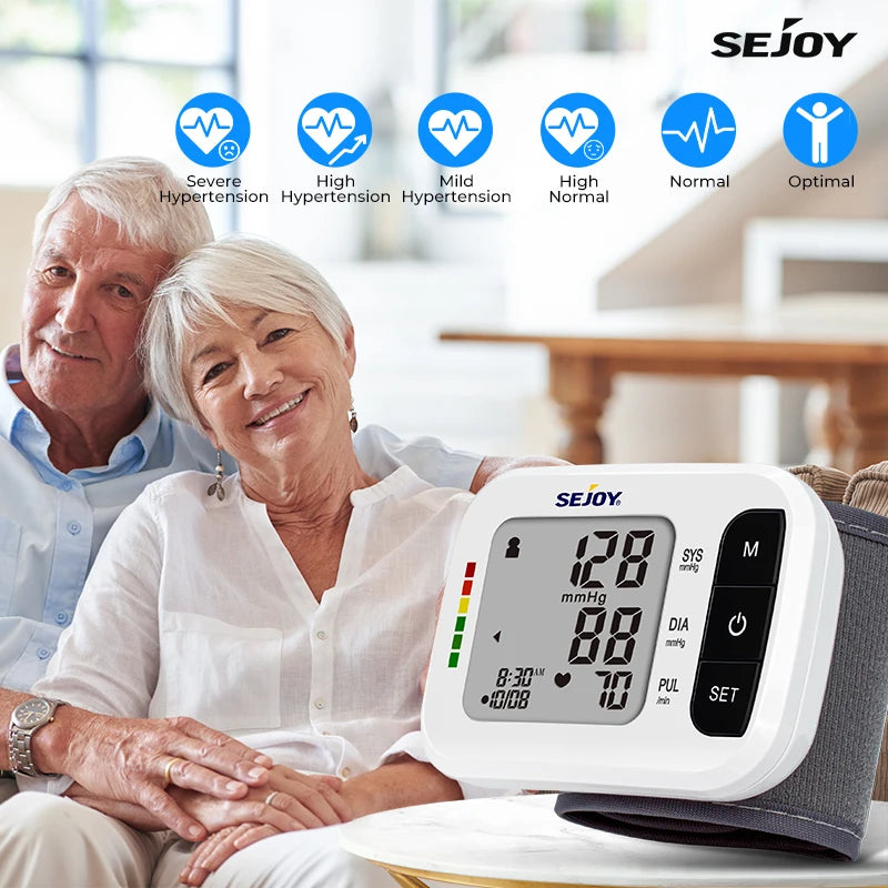 SEJOY Digital Wrist Blood Pressure & Heart Rate Monitor