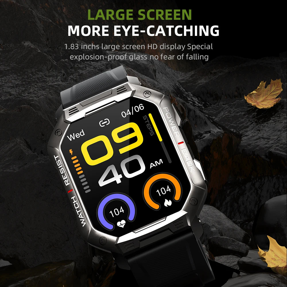 KUMI U3 Pro Smartwatch – 1.83″, 3‑Proof & Call-Enabled