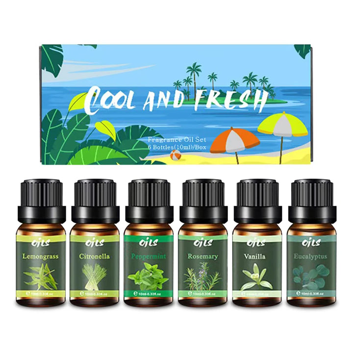 6-Pack 10ml Essential Oil Set – US Stock