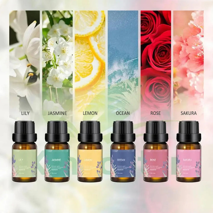 6-in-1 Essential Oil Diffuser Gift Set – Premium Aromatherapy Blends