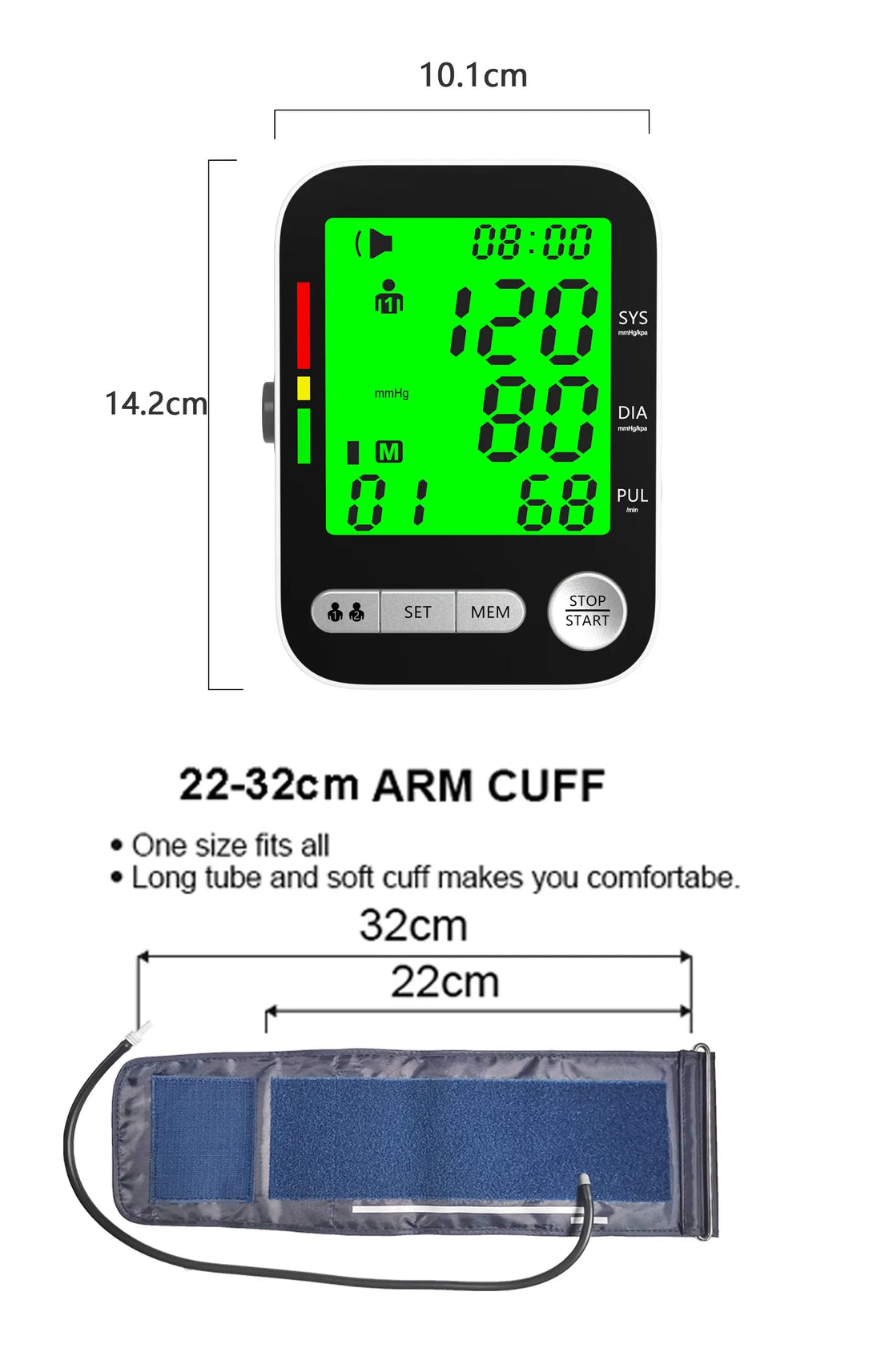 High Accuracy Digital Blood Pressure Monitor